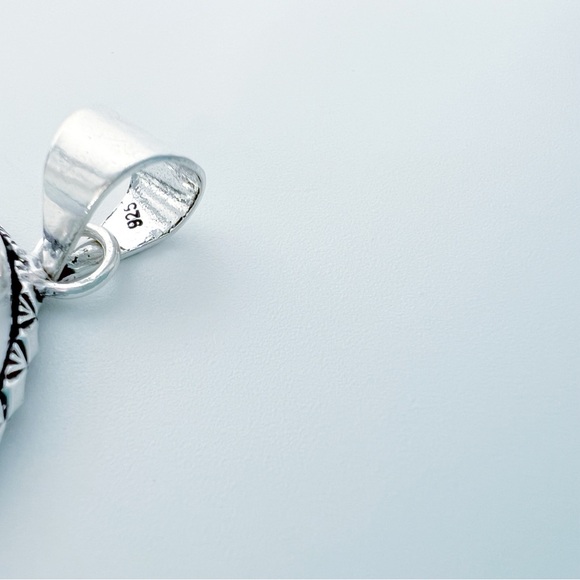 Jewelry Set Extra Chunky Larimar Pendant Necklace and Larimar Earrings New - Picture 6 of 9